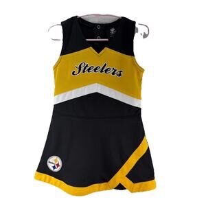 NFL Pittsburgh Steelers Girls Cheerleader Cheer Captain Dress Size 4T Toddler